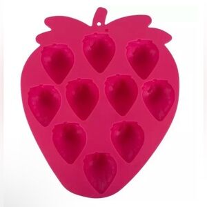Pink Strawberry Shaped Silicone Mold NWT
